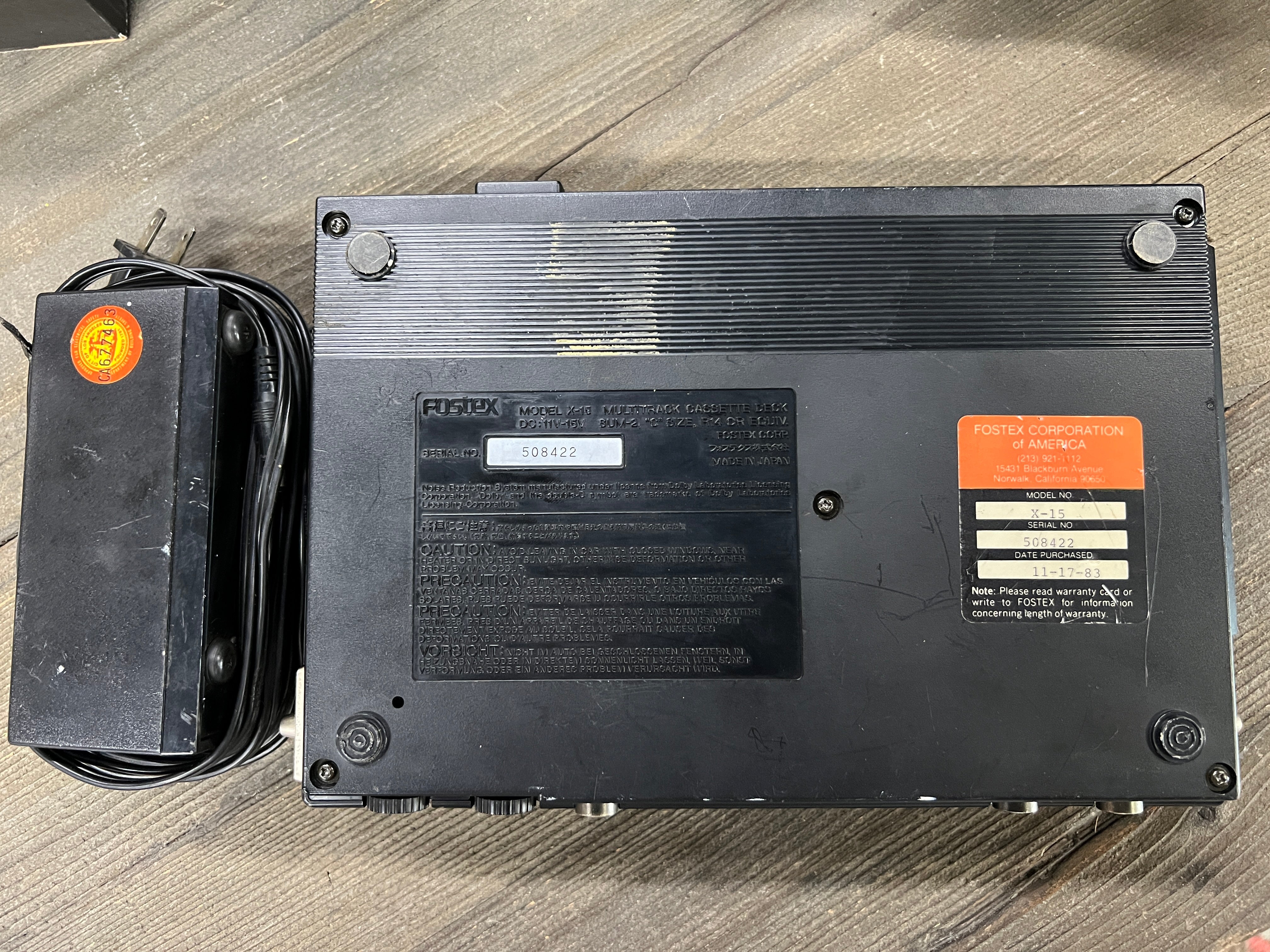 USED Fostex X-15 Multi-tracker