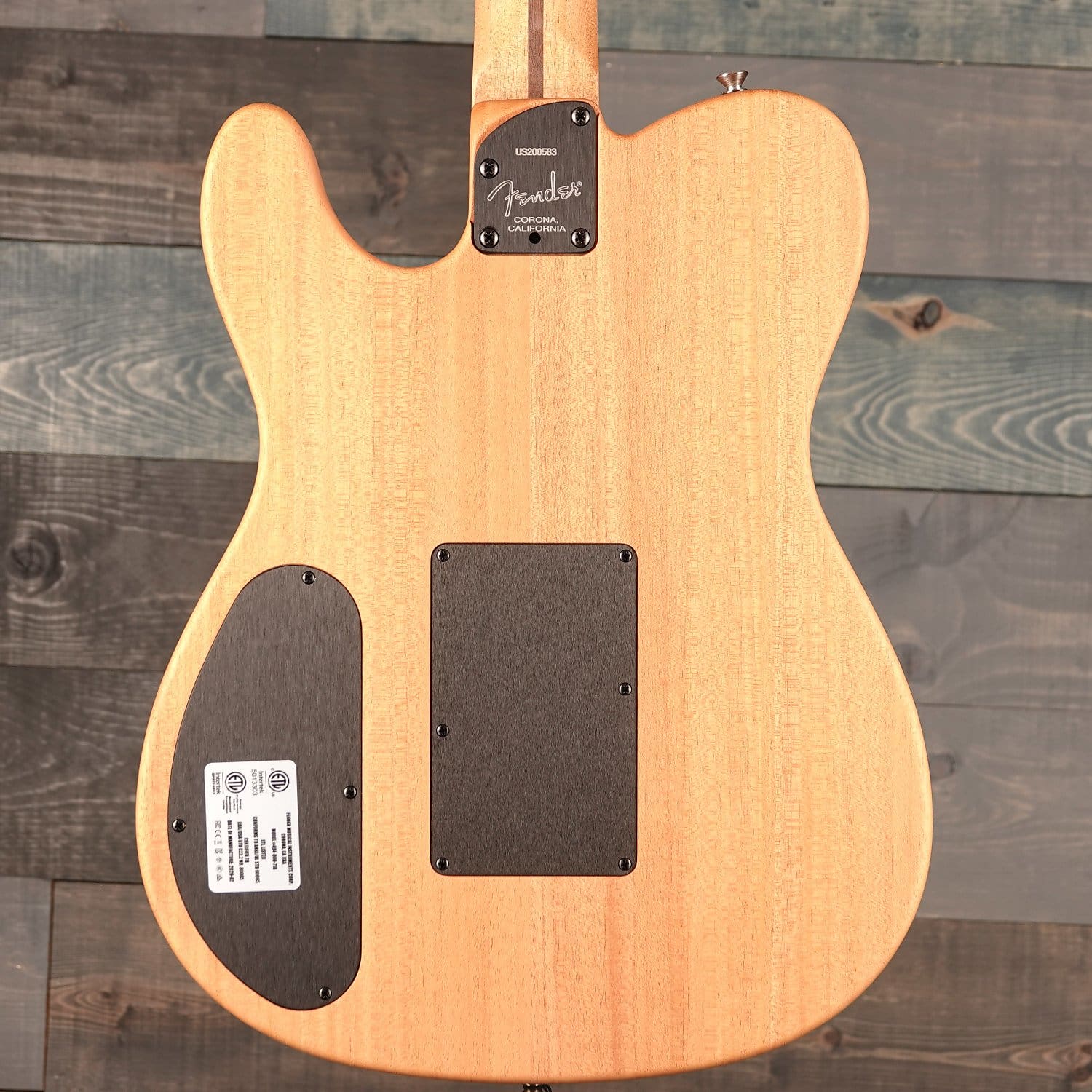 Fender American Acoustasonic™ Telecaster®, Ebony Fingerboard, Black