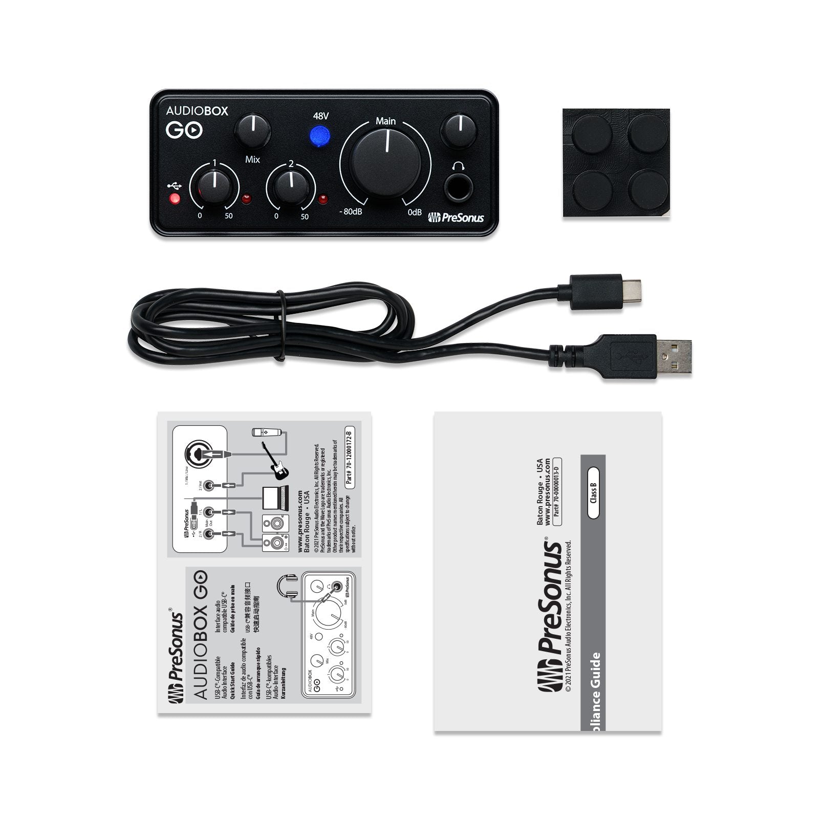 PreSonus AudioBox GO Ultra-Compact, Mobile 2x2 USB Audio Interface