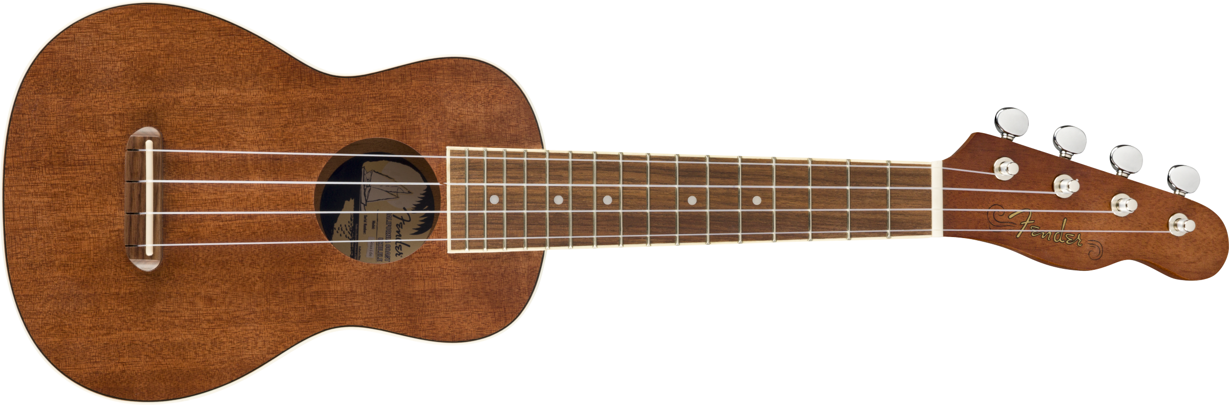 Fender Seaside Soprano Ukulele Pack, Walnut Fingerboard, Natural