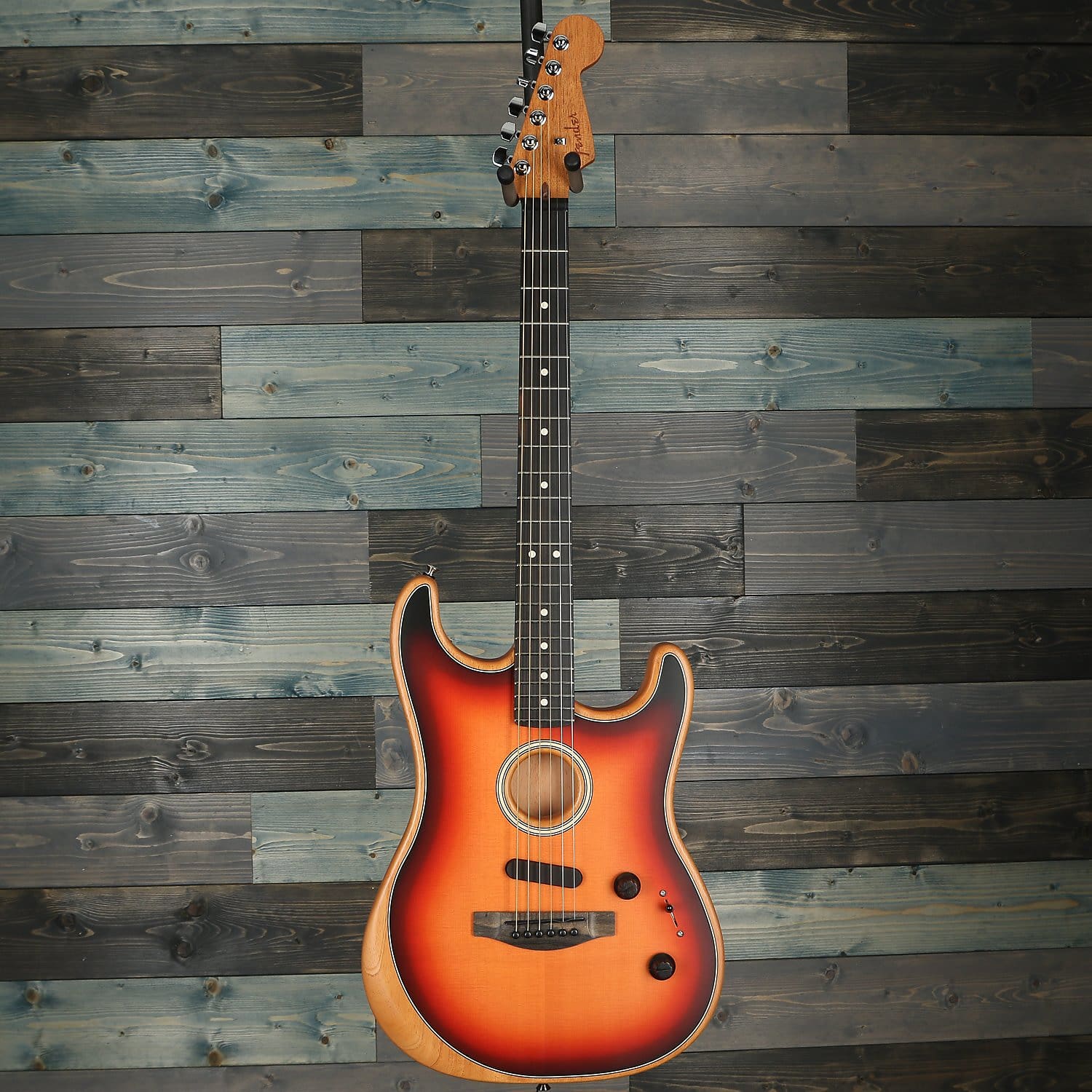 Fender American Acoustasonic™ Strat®, Ebony Fingerboard, 3-Color Sunburst